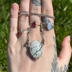 Tree agate interchangeable necklace